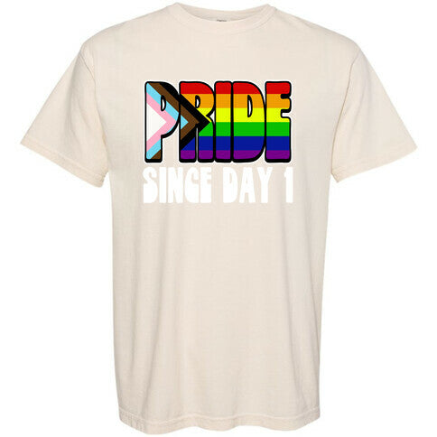 Pride Since Day 1 Comfort Colors Heavyweight Tee